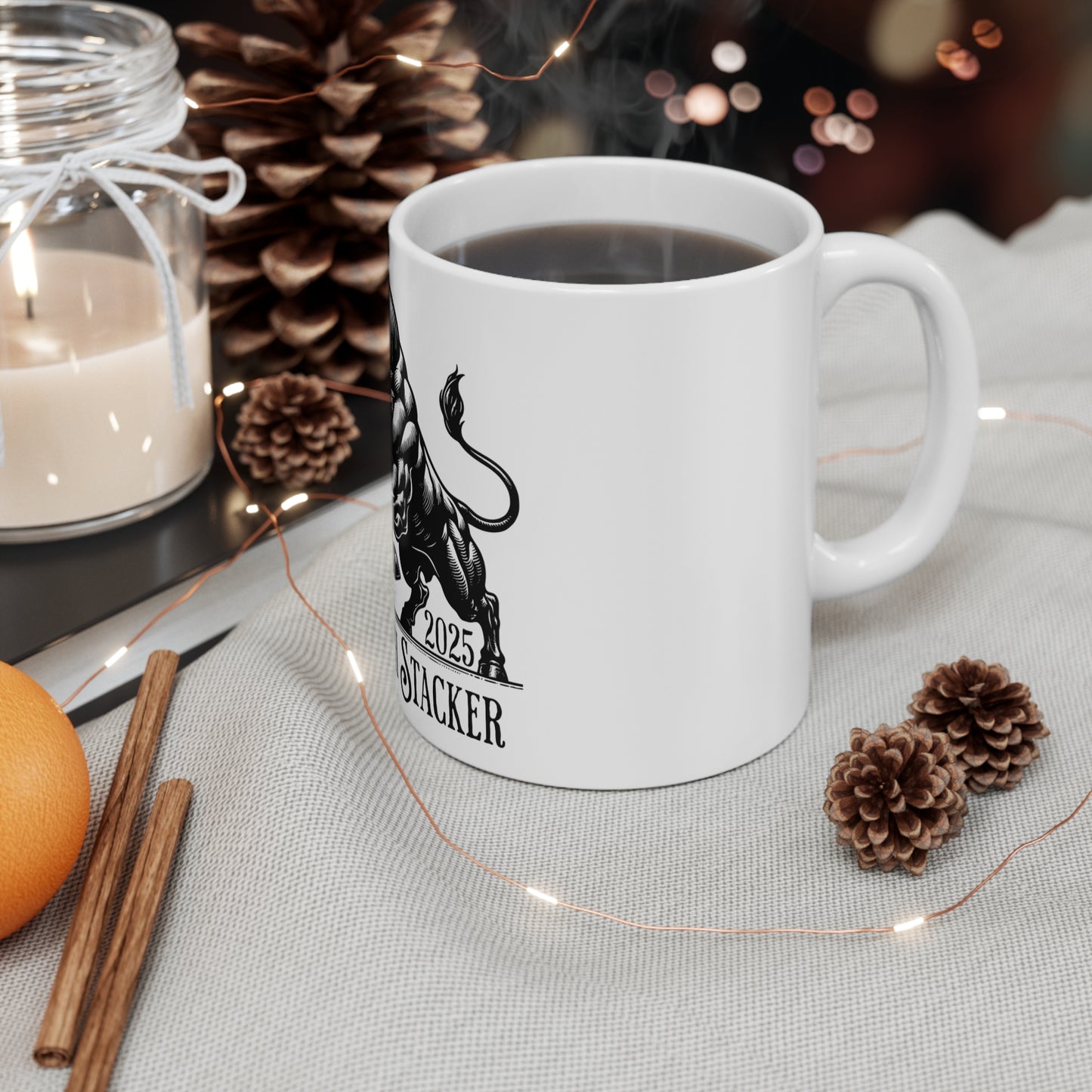 Bullish Stacker Coffee Mug | Motivational Mug, Gift for Traders, Stock Market Enthusiasts, Investment Inspiration, 2025