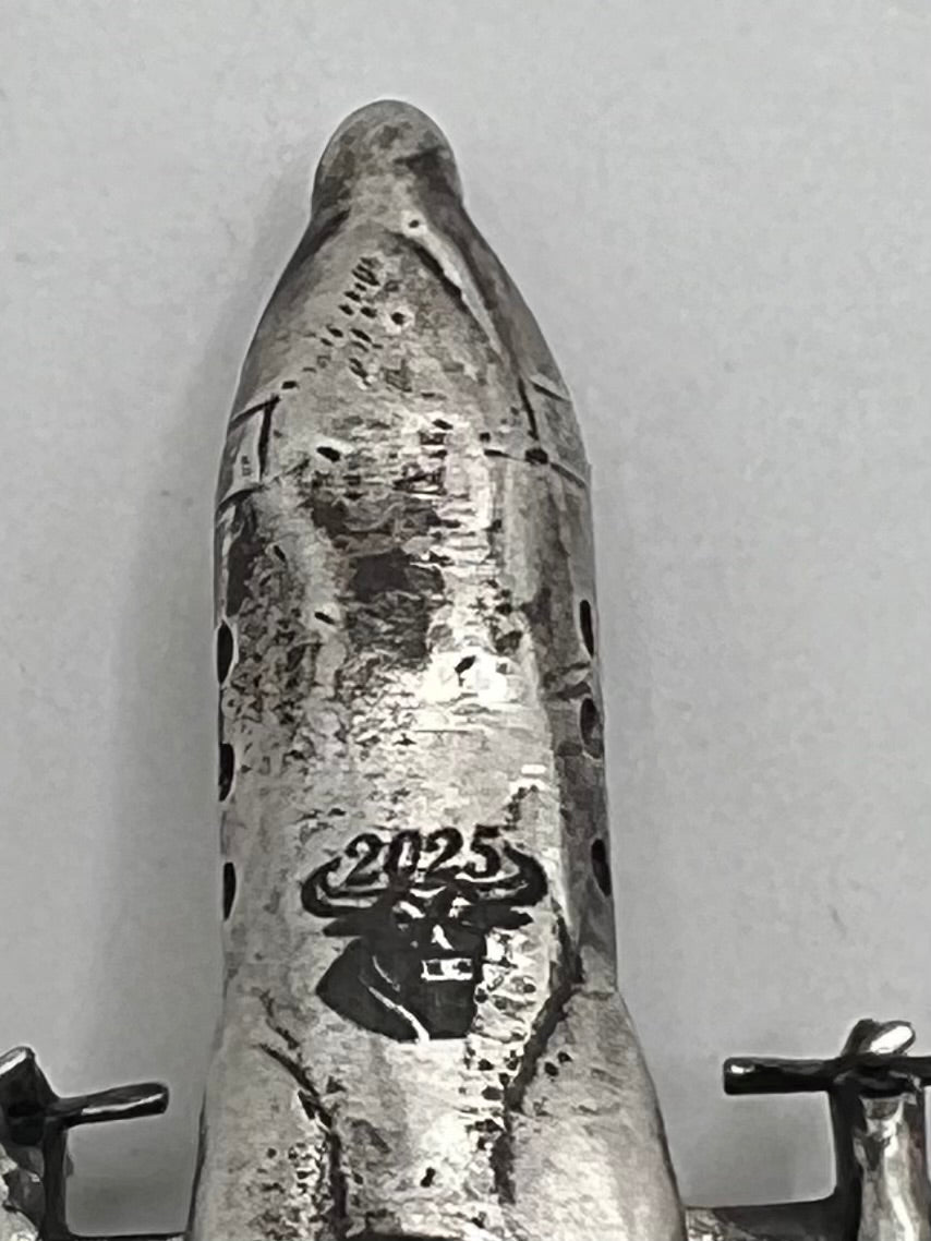C-130 Hercules cast silver statue
