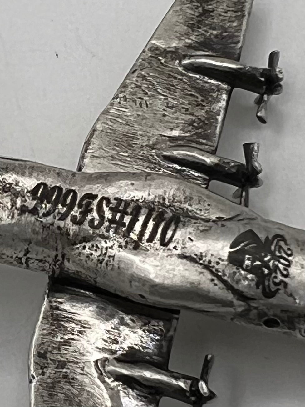 C-130 Hercules cast silver statue