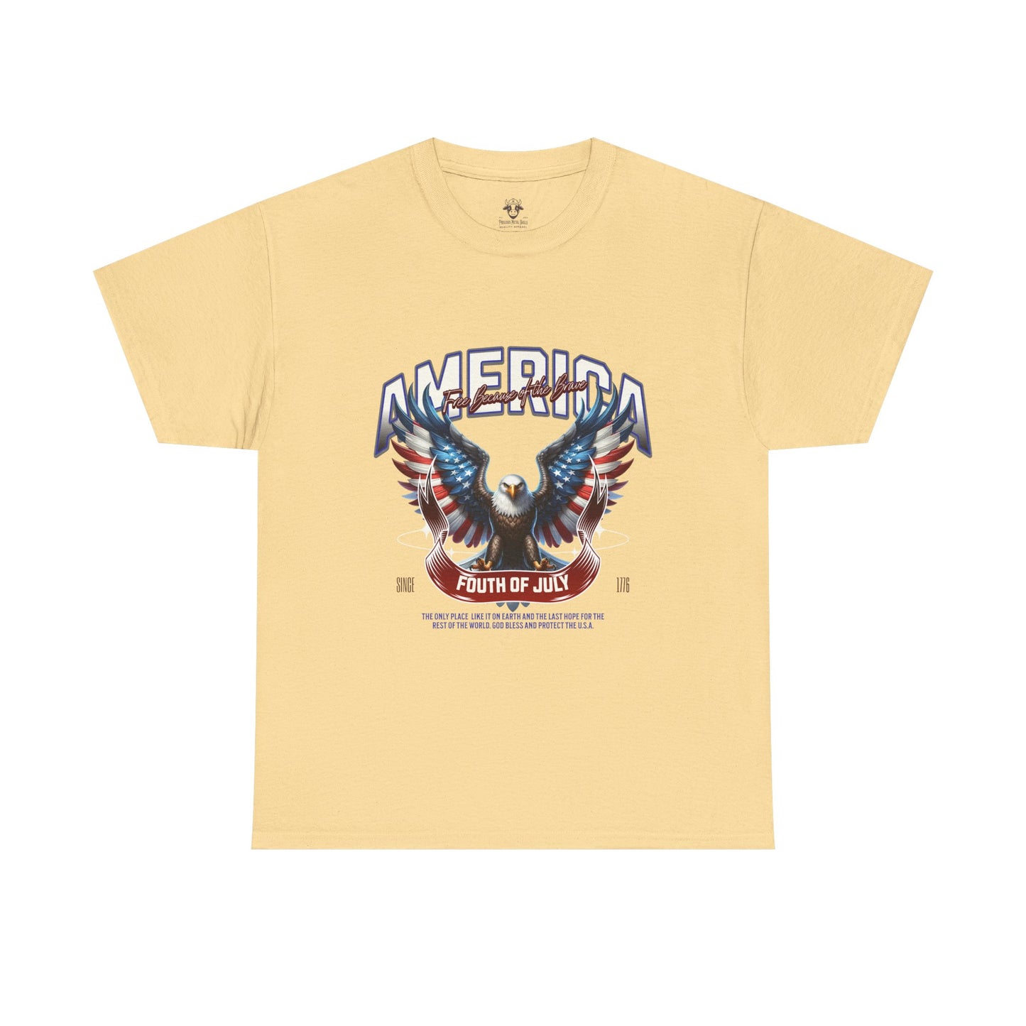 Fourth of July T-Shirt - Unisex Heavy Cotton Tee for Celebrating America and Freedom