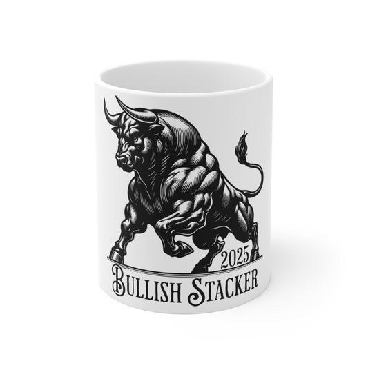 Bullish Stacker Coffee Mug | Motivational Mug, Gift for Traders, Stock Market Enthusiasts, Investment Inspiration, 2025
