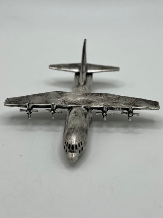 C-130 Hercules cast silver statue