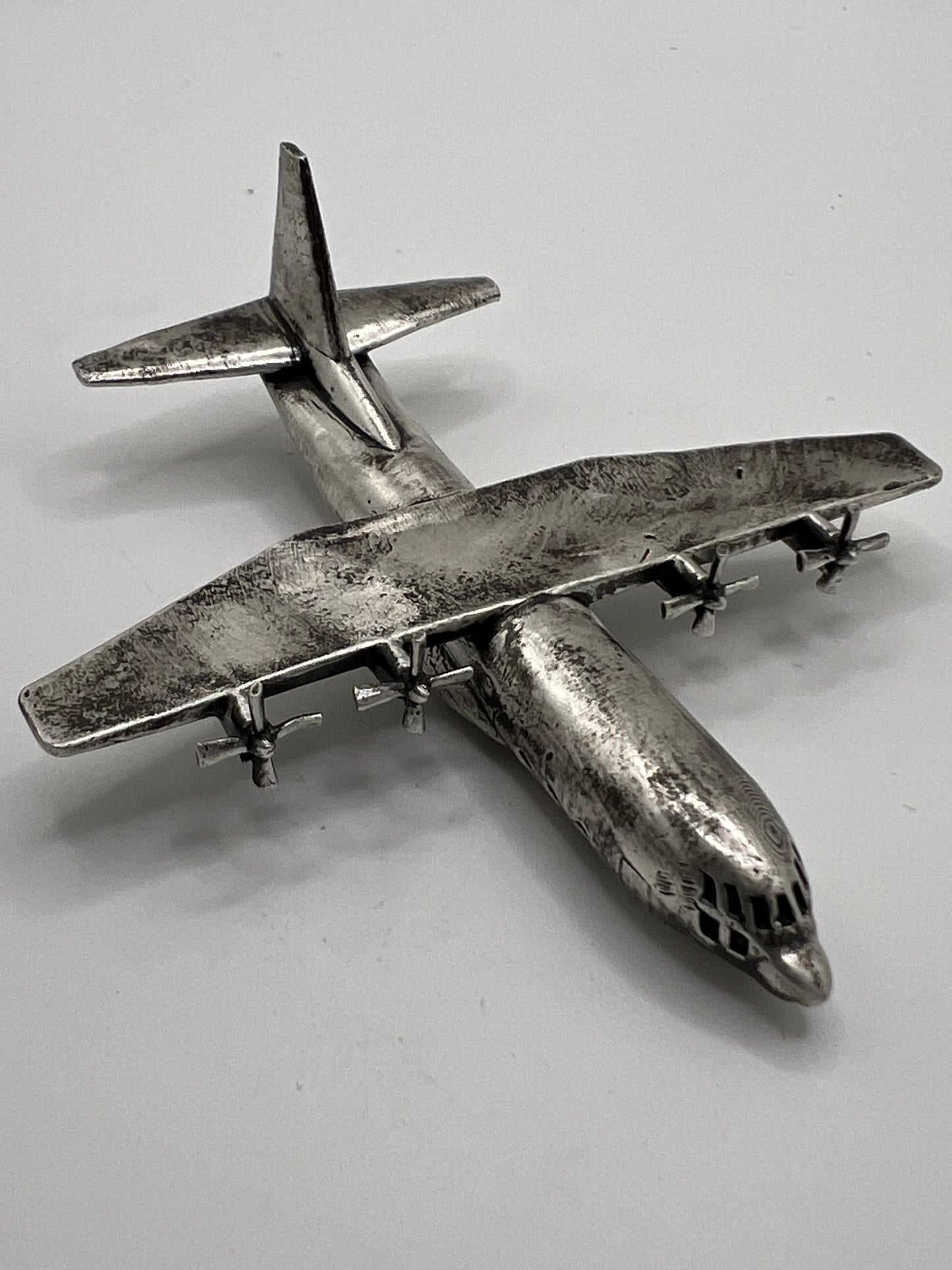 C-130 Hercules cast silver statue